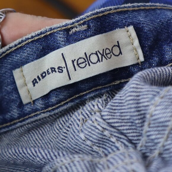 MED WASH JEANS 10P Riders by Lee Relaxed Classic Basic Casual Neutral Denim Y2K - Picture 5 of 10
